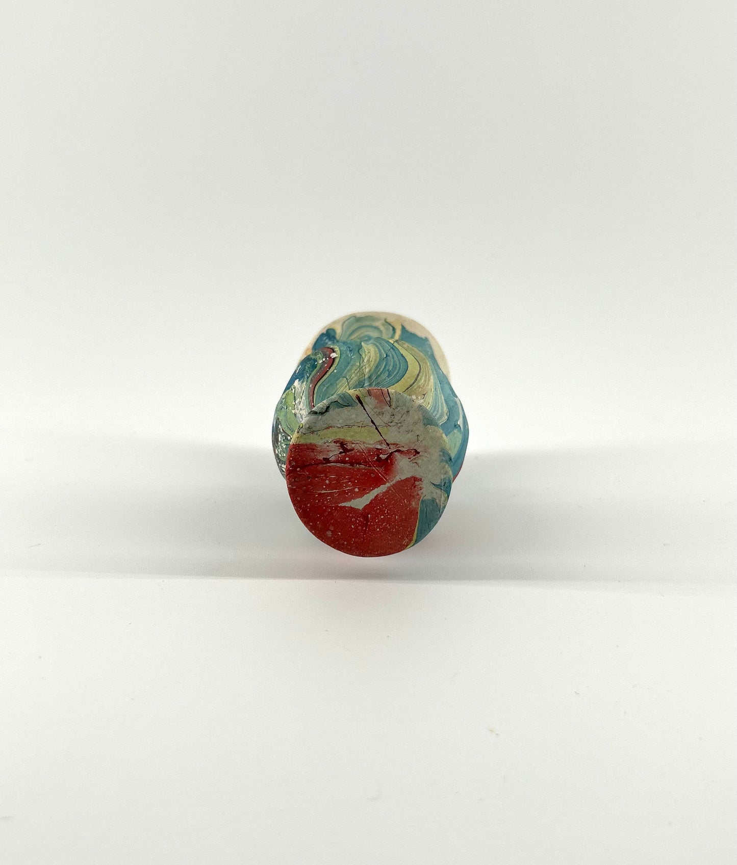 Small Marbled Morton End-of-Day Pottery Vase
