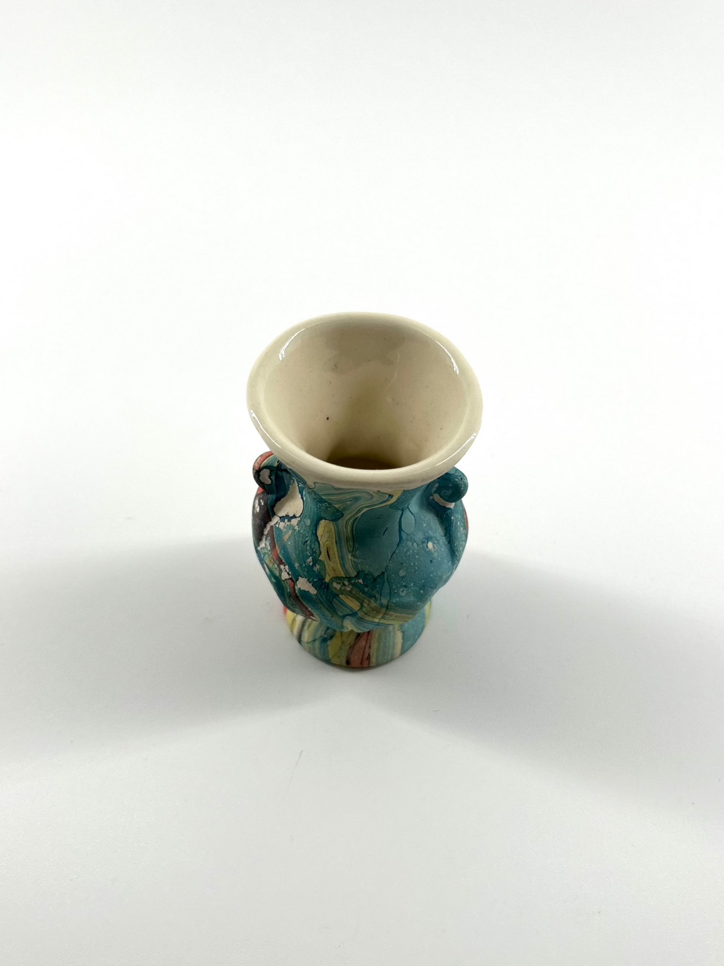Small Marbled Morton End-of-Day Pottery Vase
