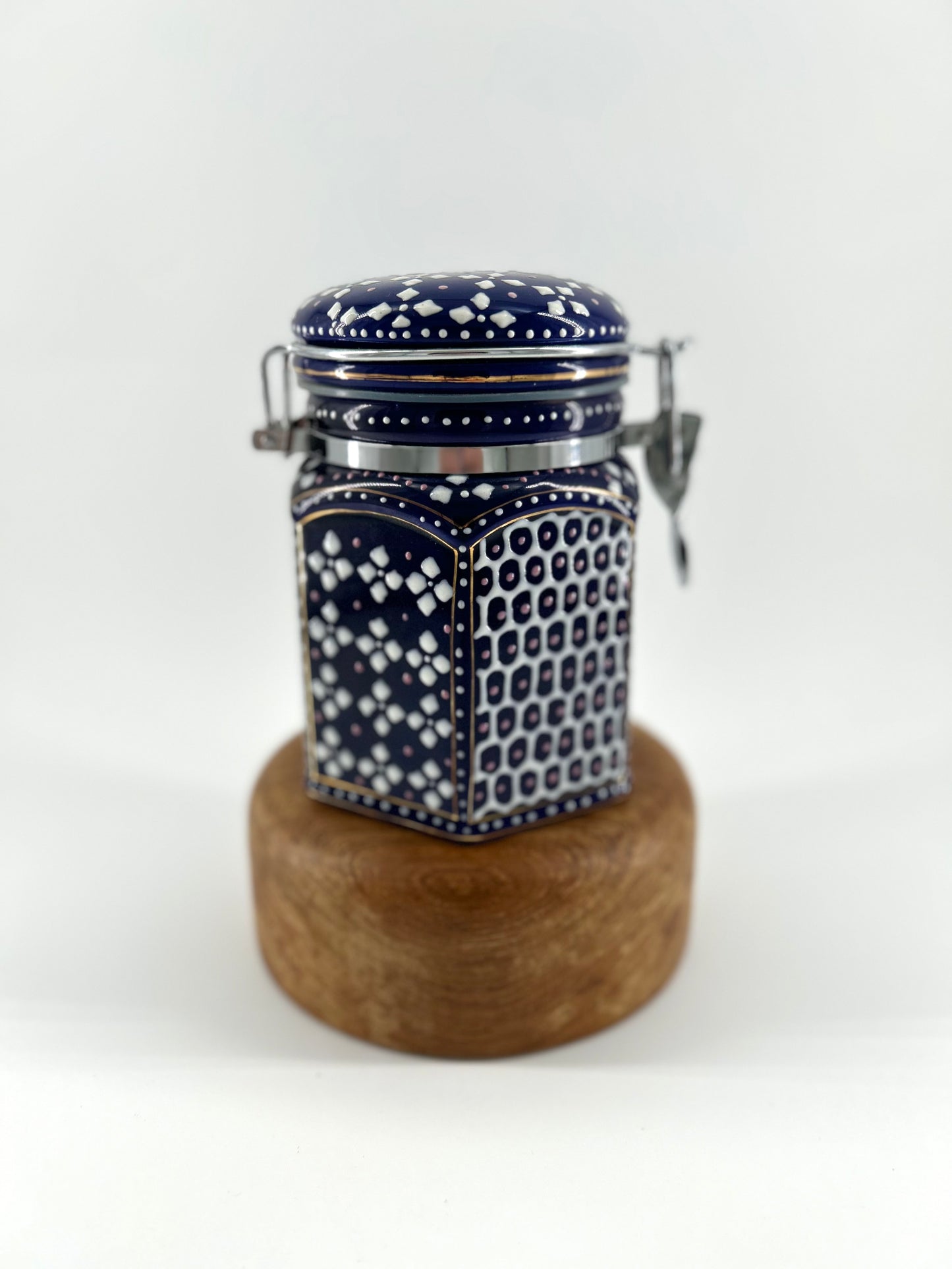 Moroccan Flair Locking Ceramic Canister