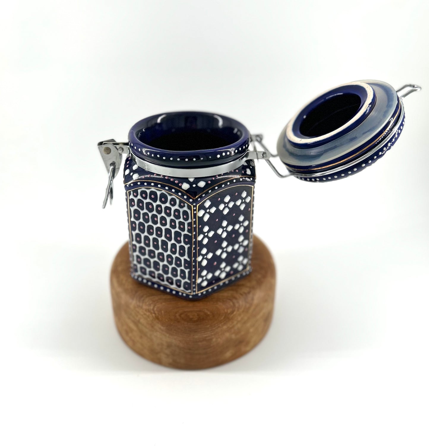 Moroccan Flair Locking Ceramic Canister