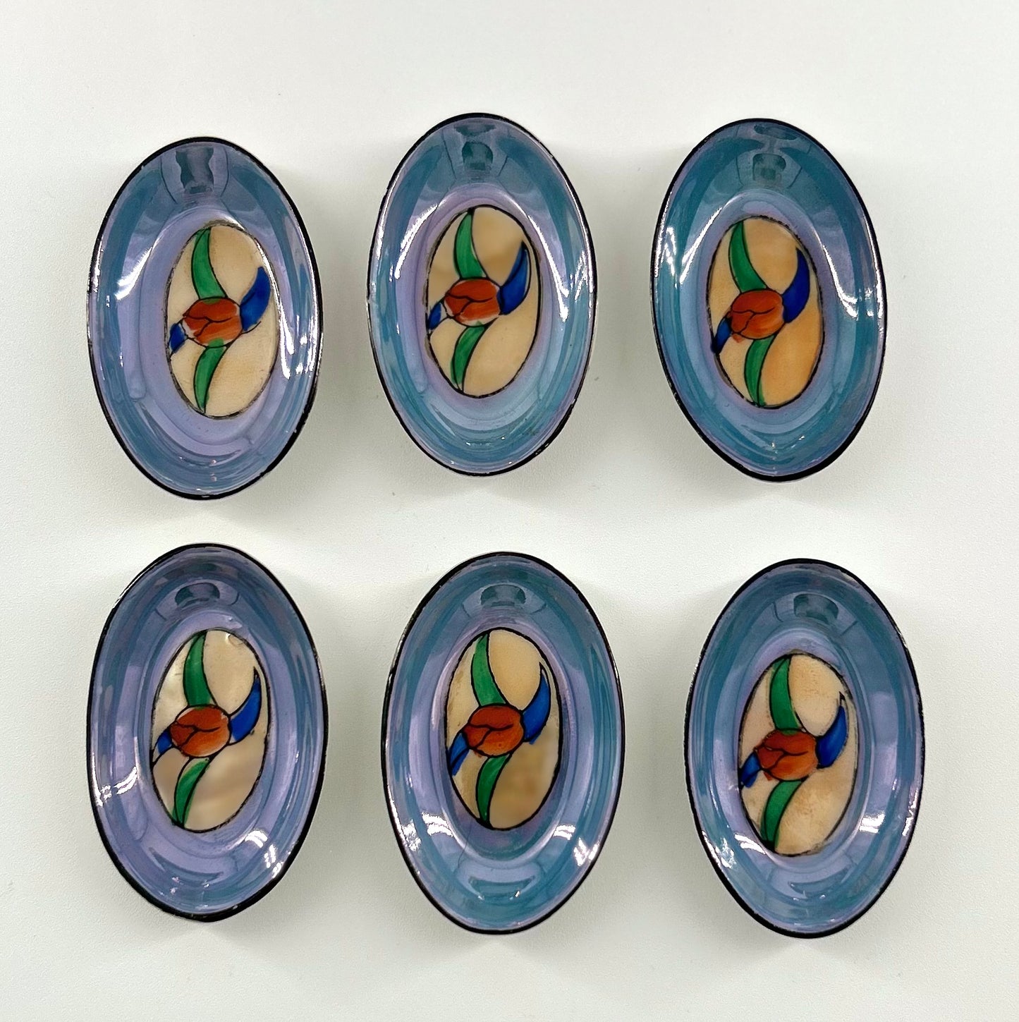 Noritake Lusterware Celery Plate and Salt Cellars