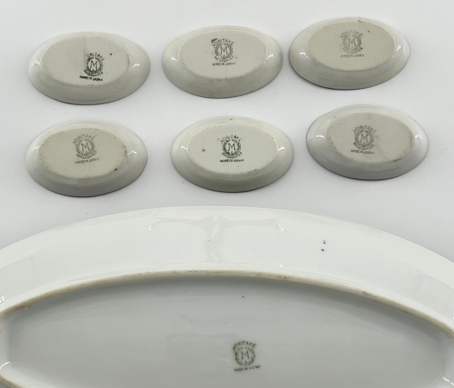 Noritake Lusterware Celery Plate and Salt Cellars