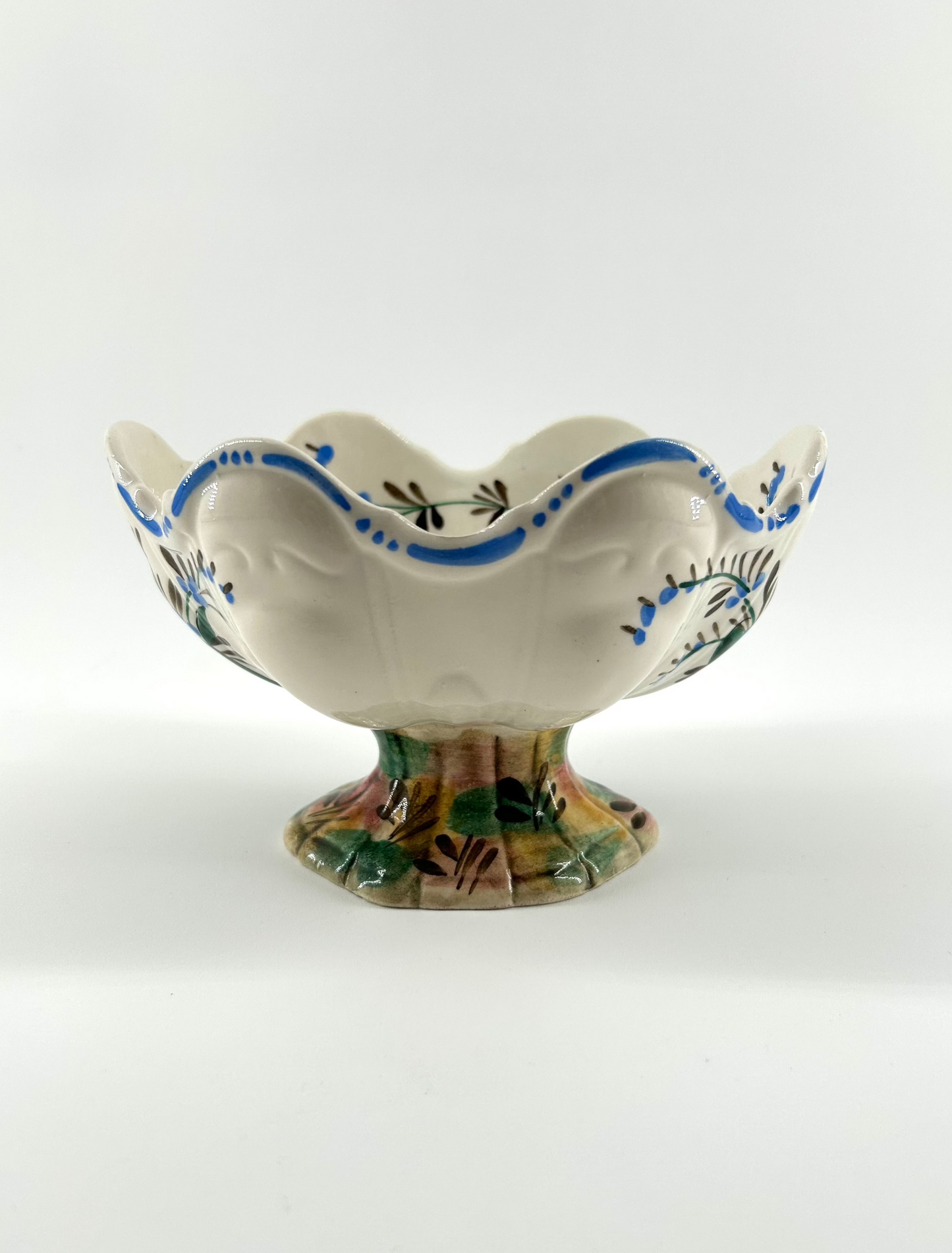 Hand Painted Italian Pedestal Bowl