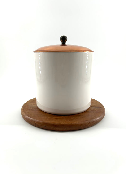 Copper Lidded Ceramic Canister
